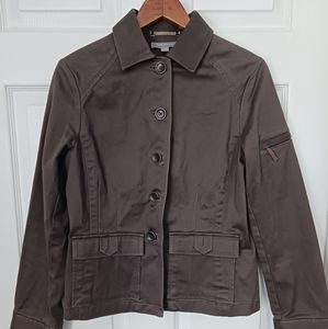 Ann Taylor women's brown cotton jacket